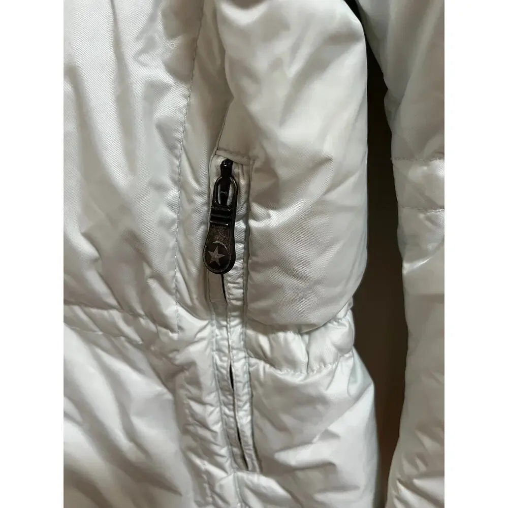 JSX Jet Set White Jacket Down Feathers Womens Ski Luxury Made in Italy Medium - Picture 5 of 9